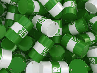 3D rendering barrels of biofuels