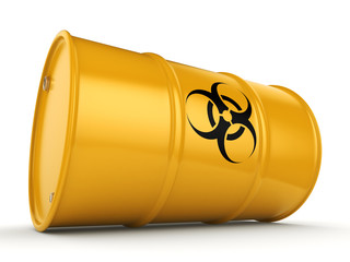 3D rendering biohazard barrel