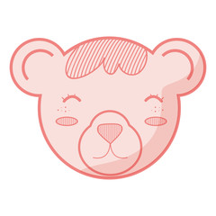 teddy bear toy over white background. vector illustration