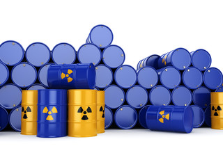 3D rendering radioactive barrels