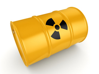 3D rendering radioactive barrel © apopium