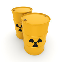 3D rendering radioactive barrels © apopium