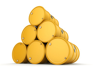 3D rendering radioactive barrels © apopium