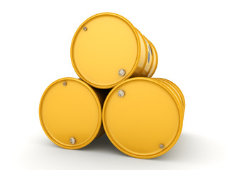 3D rendering radioactive barrels © apopium