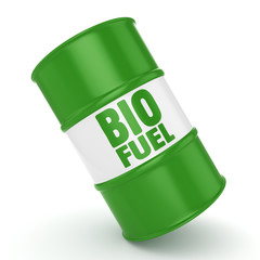 3D rendering barrel of biofuels