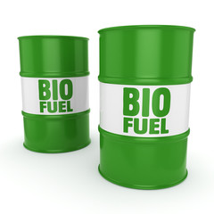 3D rendering barrels of biofuels