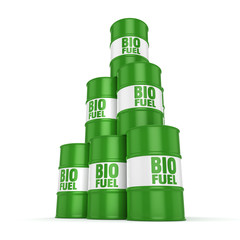 3D rendering barrels of biofuels