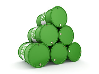 3D rendering barrels of biofuels