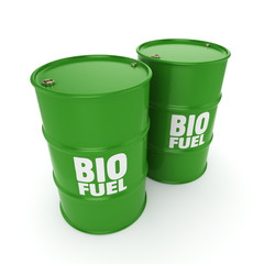 3D rendering barrels of biofuels