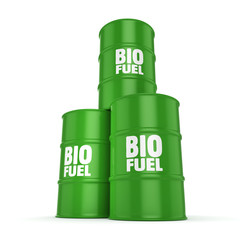 3D rendering barrels of biofuels