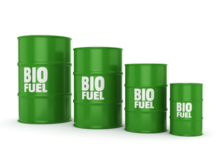 3D rendering barrels of biofuels