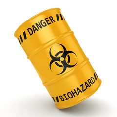 3D rendering biohazard barrel