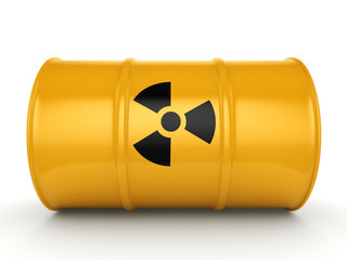 3D rendering radioactive barrel © apopium