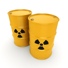 3D rendering radioactive barrels © apopium