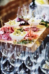 Zelfklevend Fotobehang catering table © Maksim Shebeko