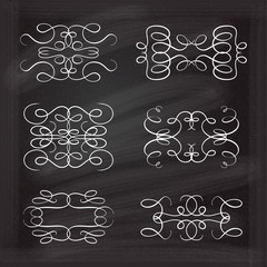 Vector calligraphic design elements.