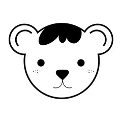 teddy bear toy over white background. vector illustration
