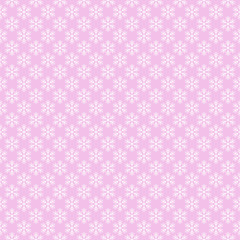 Pink seamless snowflake pattern