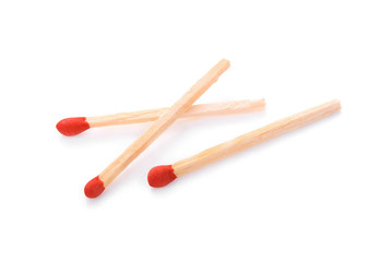 matches isolated on white