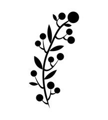 leafs plant decoration isolated icon vector illustration design
