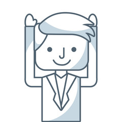 businessman avatar line icon vector illustration design