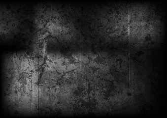 Black gradient grunge ancient wall texture