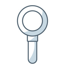 search magnifying glass flat line icon vector illustration design