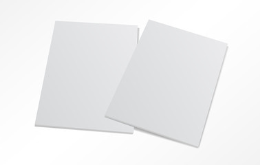 Couple blank magazine covers isolated on white