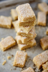 Homemade sugar cookies made from semolina with sugar