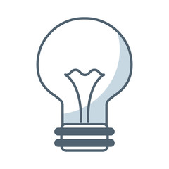 bulb light flat icon vector illustration design