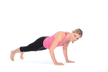 Healthy fit woman working out