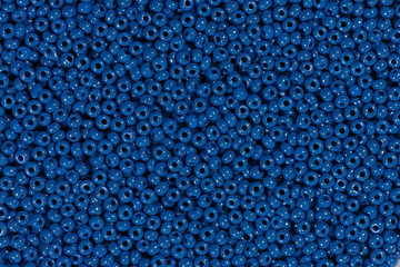 Macro photo of blue beads.