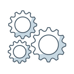 gears settings flat icon vector illustration design