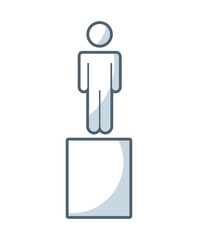 businessman avatar line icon vector illustration design
