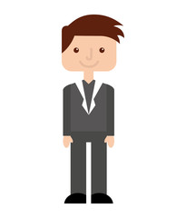 businessman avatar line icon vector illustration design