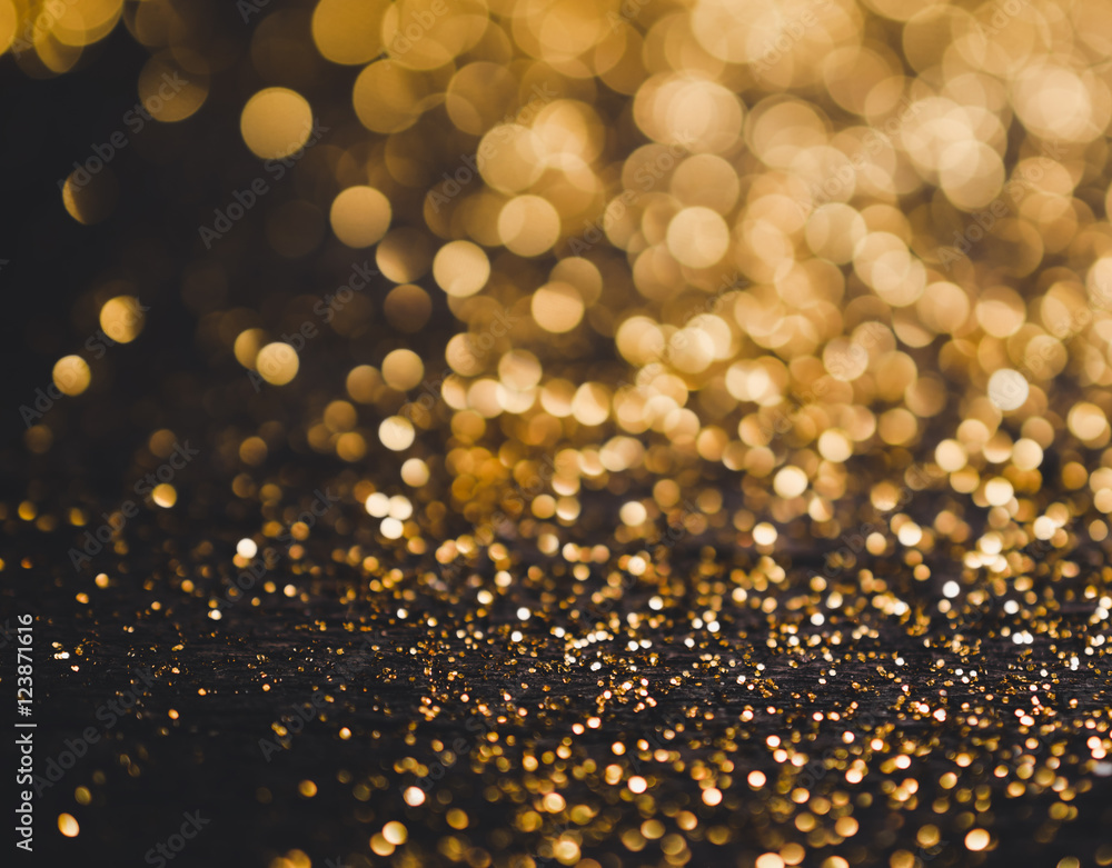 Wall mural glitter bokeh lights bokeh defocused background