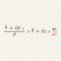 Mathematical equations - funny inscription template