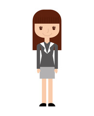 businesswoman avatar line icon vector illustration design