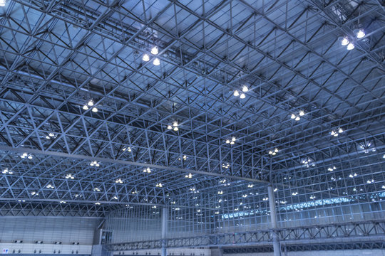 Latticed Ceiling Of Exhibition Hall