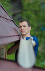 Master repairs the roof