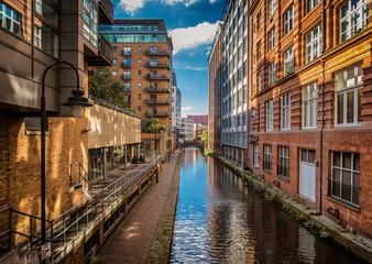 Naklejka premium Budynek Manchester City w centrum Anglii, Wielkiej Brytanii