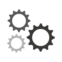 gears settings flat icon vector illustration design