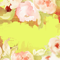 Greeting card with flowers