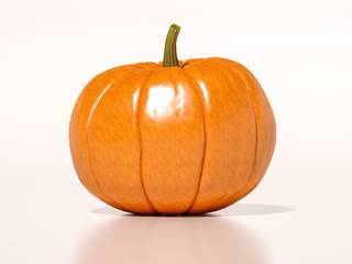 Halloween Pumpkin on White