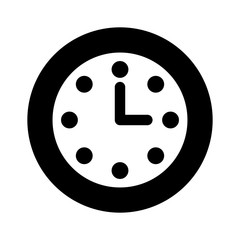 time clock watch flat icon vector illustration design