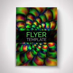 Abstract flyer design. Abstract colorful kaleidoscope. Vector graphic template for poster, cover, brochure.