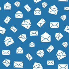 Seamless mail pattern with envelopes