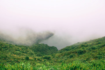 Lagoa do fogo in a cloud