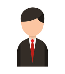 businessman avatar line icon vector illustration design