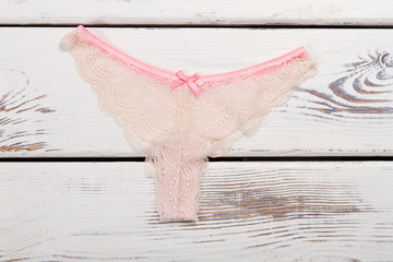 Beautiful pink panties with bow.